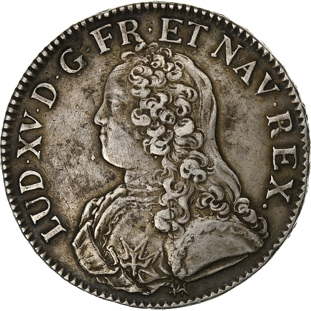 France, Louis XV, Ecu aux branches d'olivier, 1726, La Rochelle, Silver