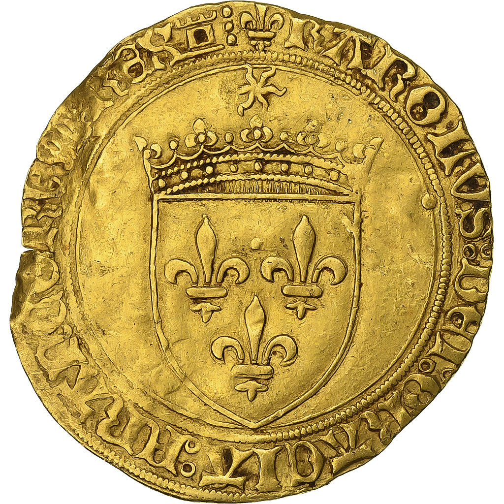Francia, Charles VIII, Écu d'or au soleil, 1494-1498, Tours, Oro, BB