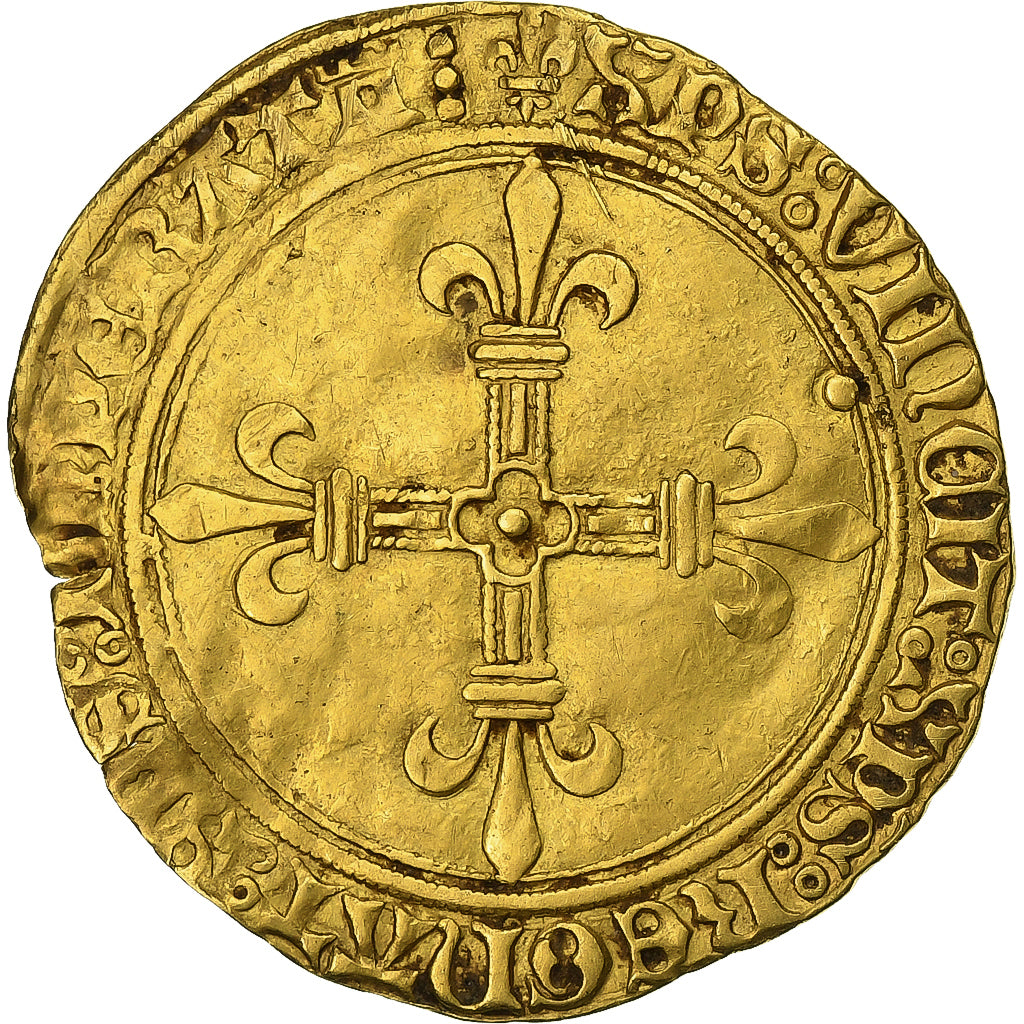 Francia, Charles VIII, Écu d'or au soleil, 1494-1498, Tours, Oro, BB