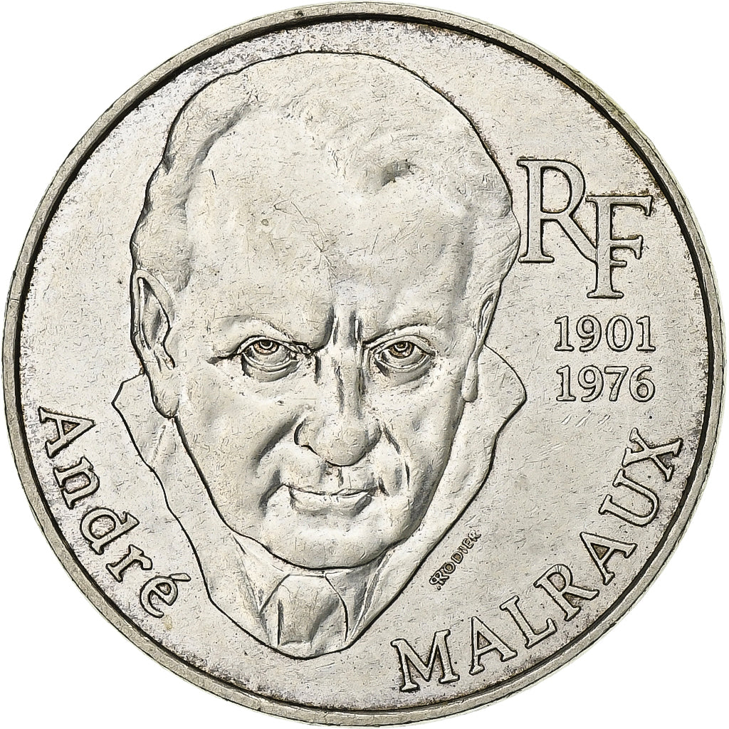 Francia, 100 Francs, André Malraux, 1997, MDP, Plata, EBC