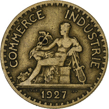 France, 2 Francs, Chambre de commerce, 1927, Paris, Aluminum-Bronze, VF(20-25)