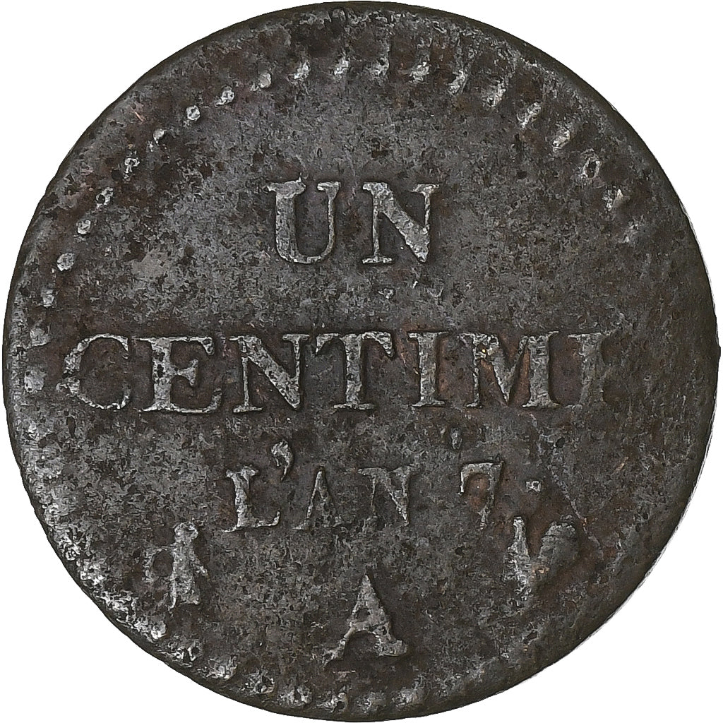 Frankrijk, 1 Centime, Dupré, AN 7, Paris, Koper, FR