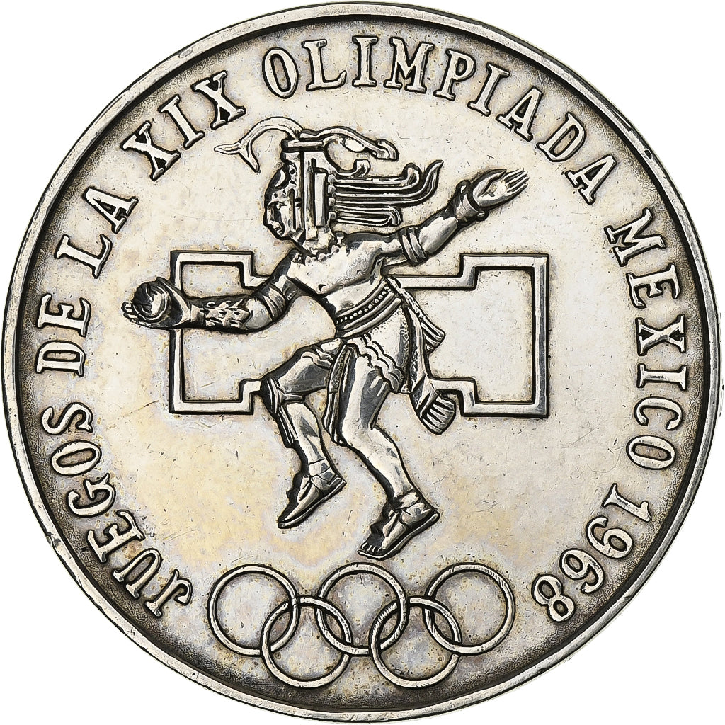 Mexico, 25 Pesos, Olympic Games, 1968, Mexico City, Silver, MS(60-62), KM:479.1