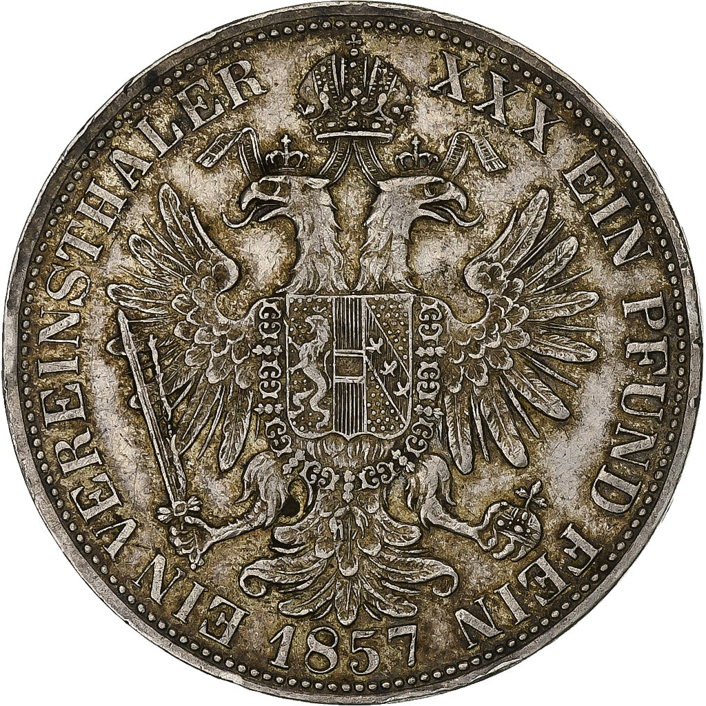 Autriche, François-Joseph Ier, 1 Thaler, 1857, Vienne, Argent, SUP, KM:2244