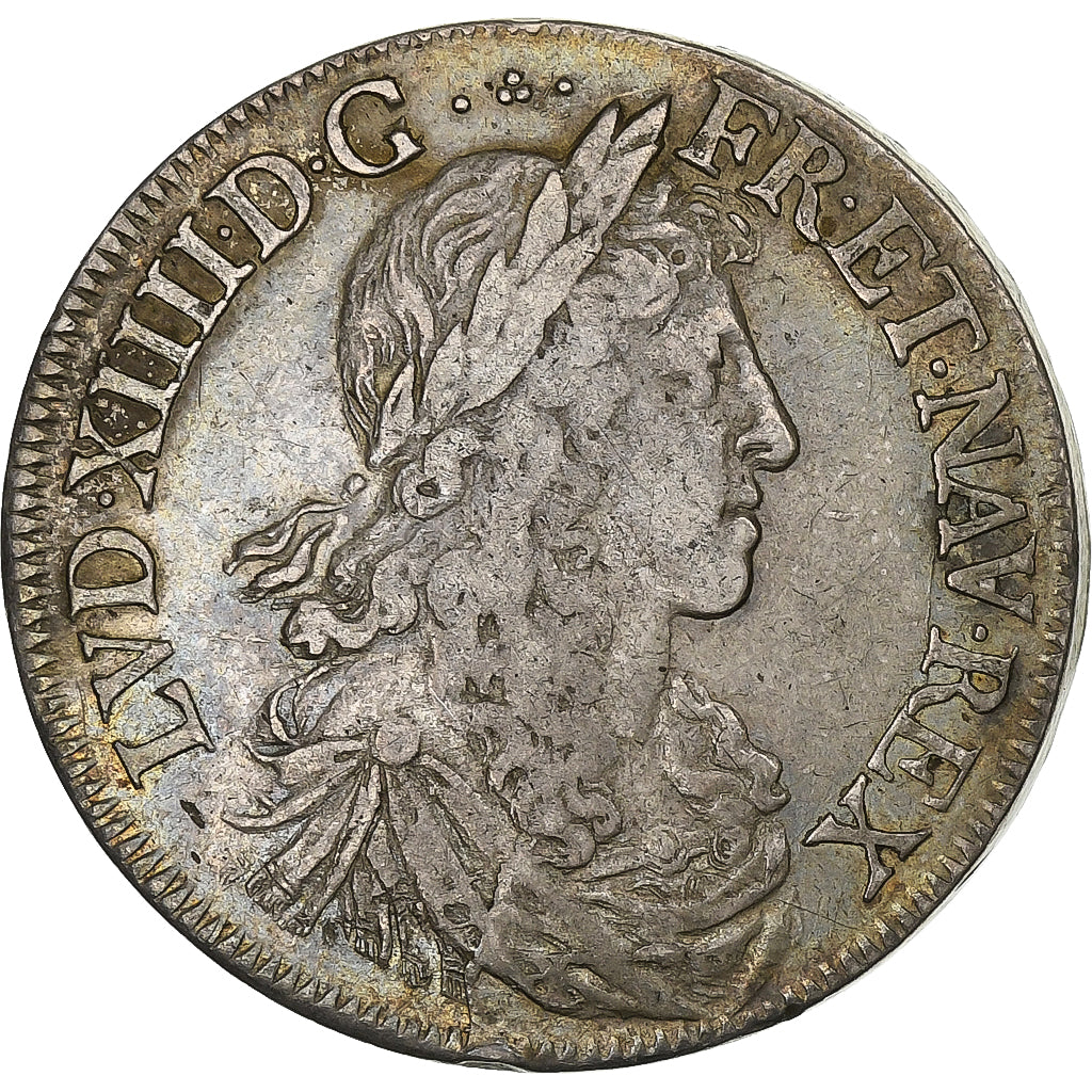 France, Louis XIV, 1/2 Écu au buste juvénile, 1660, Bordeaux, Argent, TB+