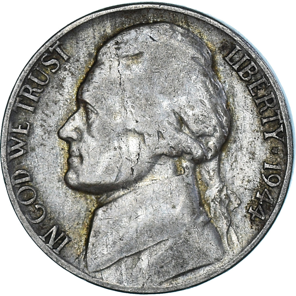 Monnaie, États-Unis, 5 Cents, 1944