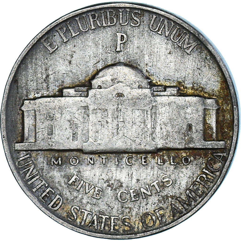 Monnaie, États-Unis, 5 Cents, 1944