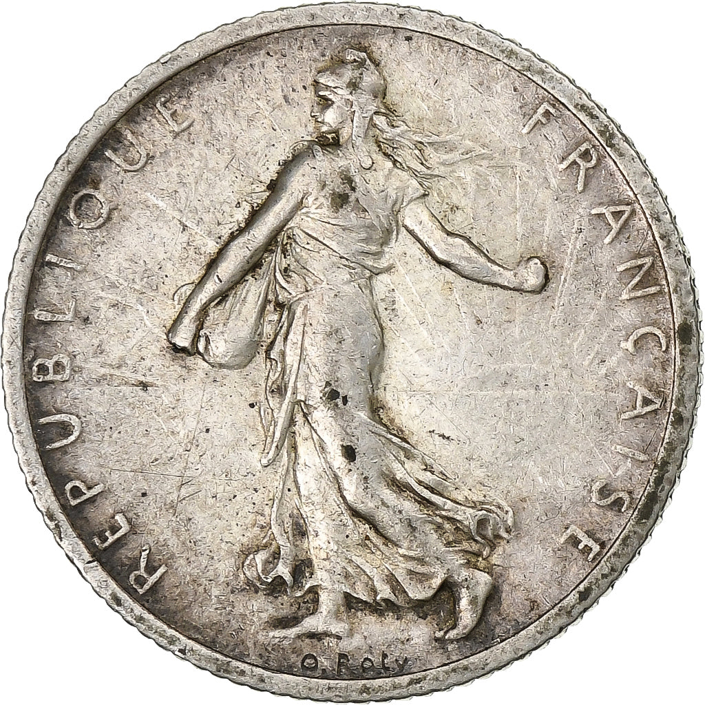 France, 1 Franc, Semeuse, 1916, Paris, Silver, VF(30-35), Gadoury:467