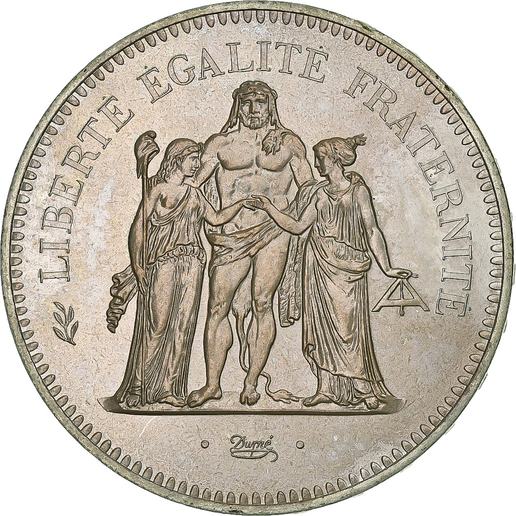 France, 50 Francs, Hercule, 1976, MDP, série FDC, Silver, MS(64), Gadoury:882