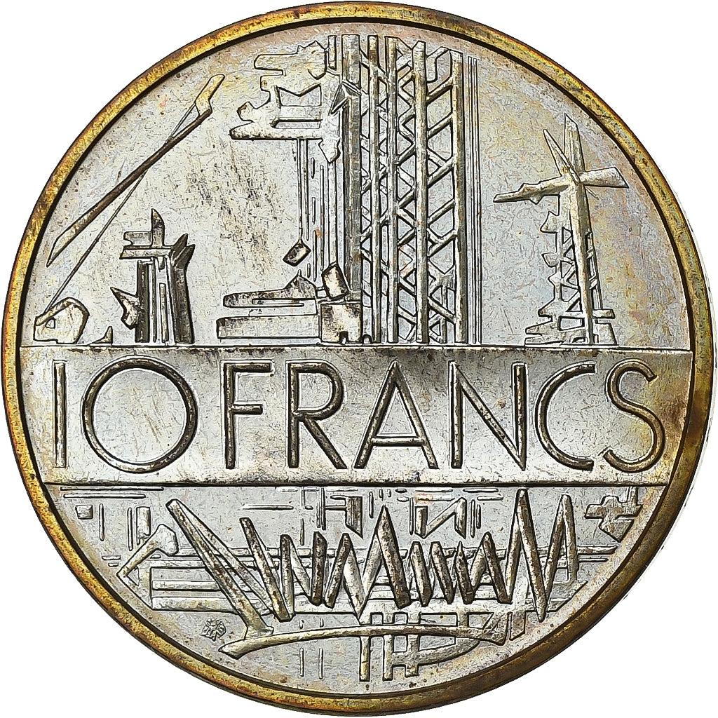 Frankreich, 10 Francs, Mathieu, 1976, MDP, série FDC, Cupro-aluminium-nickel