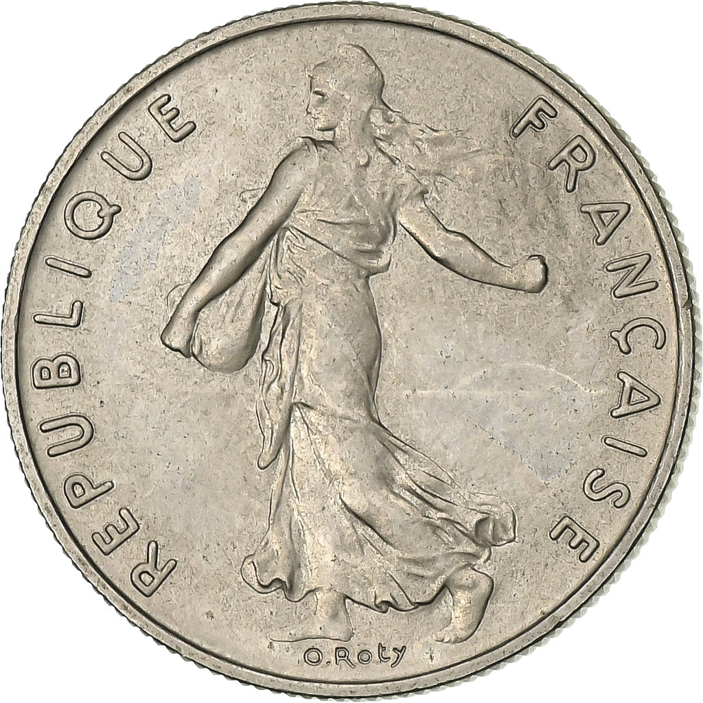 Frankrijk, 1/2 Franc, Semeuse, 1976, MDP, série FDC, Nickel, FDC