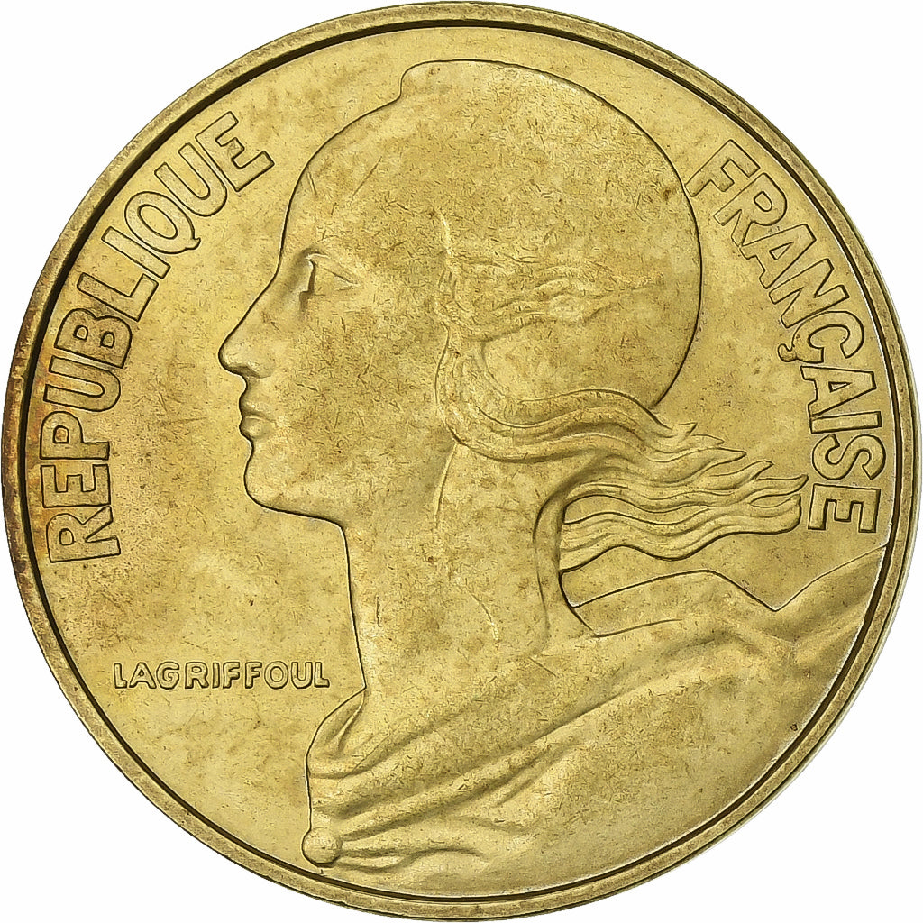 Francia, 20 Centimes, Marianne, 1976, MDP, série FDC, Bronzo-alluminio, FDC