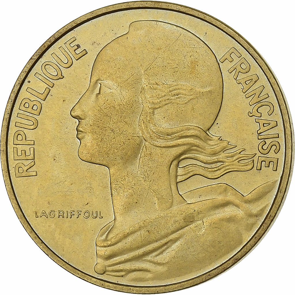 Frankrijk, 10 Centimes, Marianne, 1976, MDP, série FDC, Bronze-Aluminium, FDC