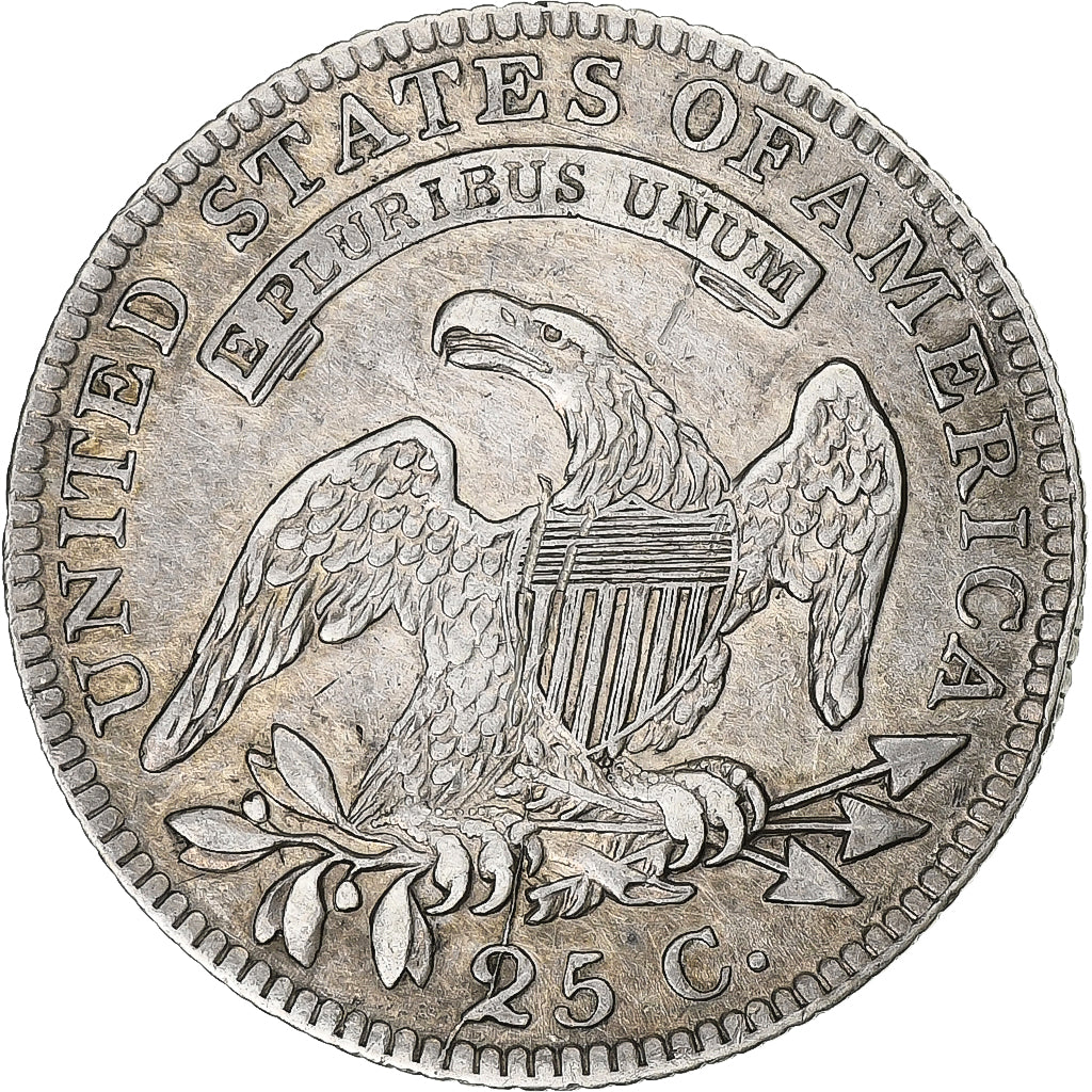United States, 25 Cents, Liberty Cap, 1818, Philadelphia, Silver, EF(40-45)
