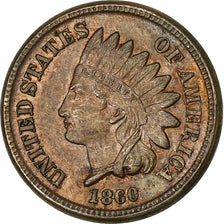 Stati Uniti, 1 Cent, Indian Head, 1860, Philadelphia, Rame-nichel, SPL, KM:90