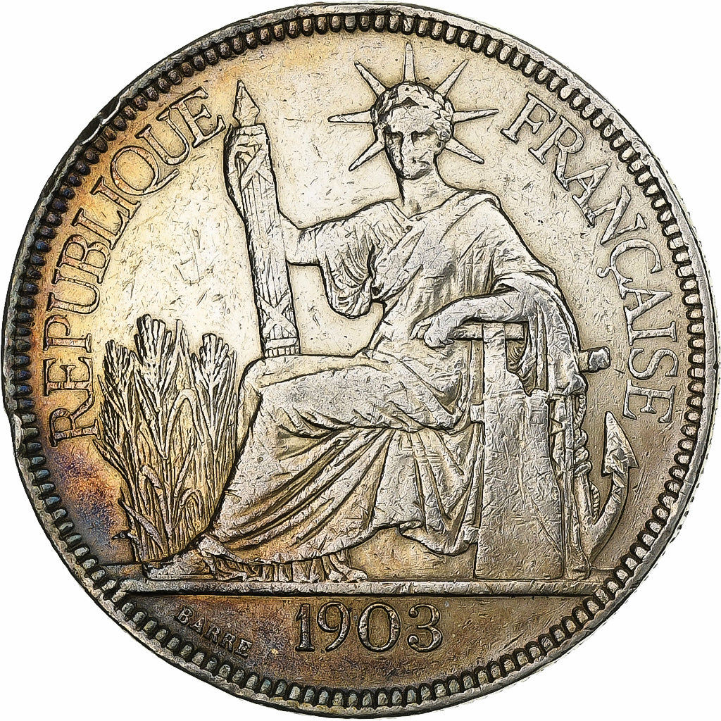 Indochine Française, 1 Piastre, 1903, Paris, Argent, TTB, KM:5a.1