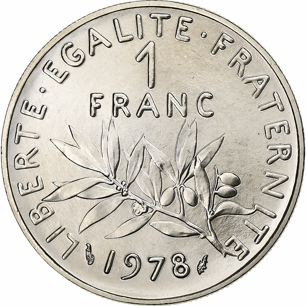 Francia, 1 Franc, Semeuse, 1978, MDP, série FDC, Nichel, FDC