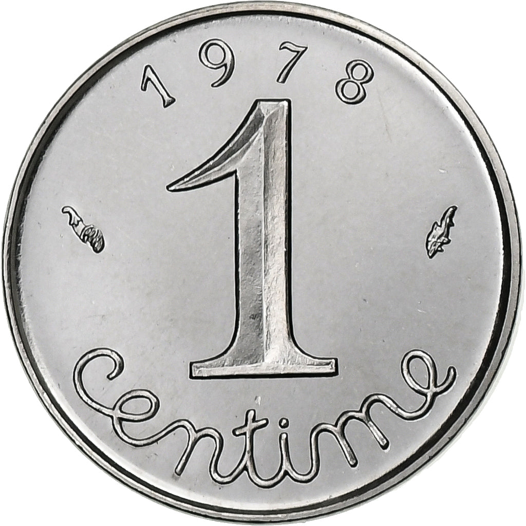 Francia, 1 Centime, Épi, 1978, MDP, série FDC, Acciaio inossidabile, FDC