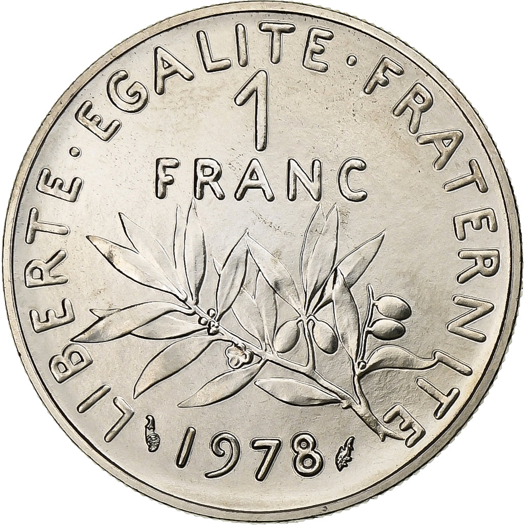 Francia, 1 Franc, Semeuse, 1978, MDP, série FDC, Nichel, FDC