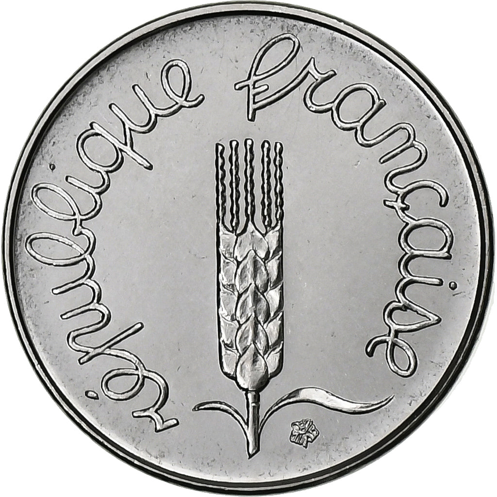 Francja, 1 Centime, Épi, 1978, MDP, série FDC, Stal nierdzewna, MS(65-70)