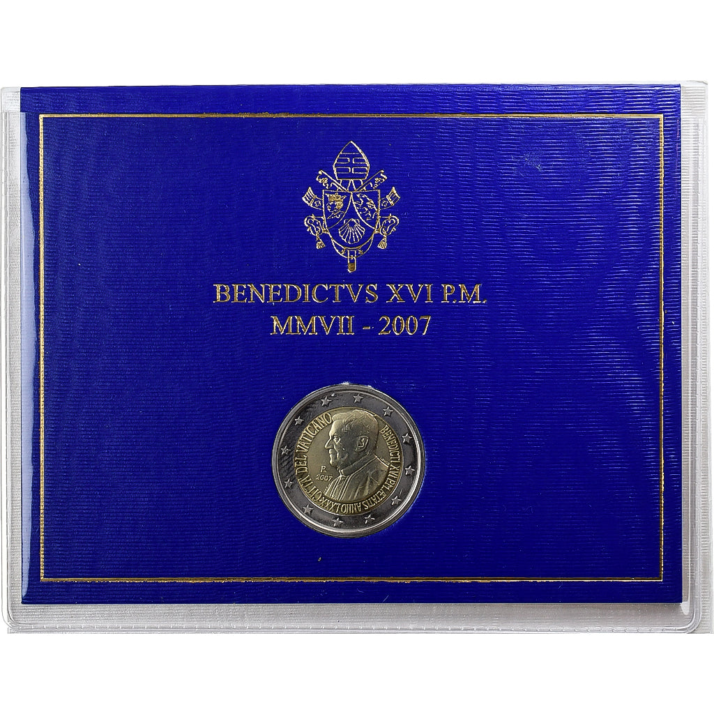 Vaticano, Benedict XVI, 2 Euro, 80th birthday Pope Benedict XVI, 2007, Rome