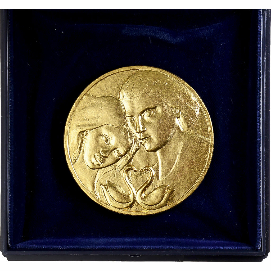 France, Médaille, Mariage, Bronze doré, FDC, Fraisse-Demey