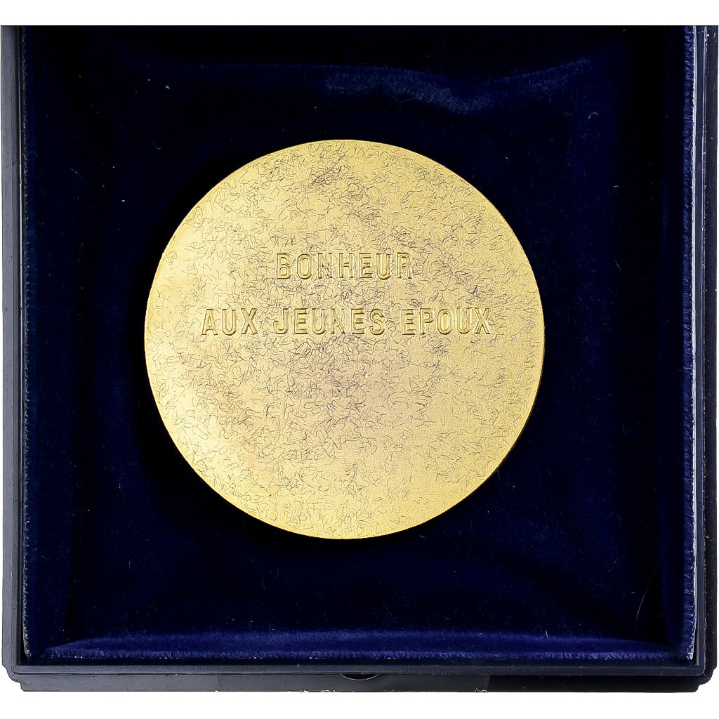 France, Médaille, Mariage, Bronze doré, FDC, Fraisse-Demey