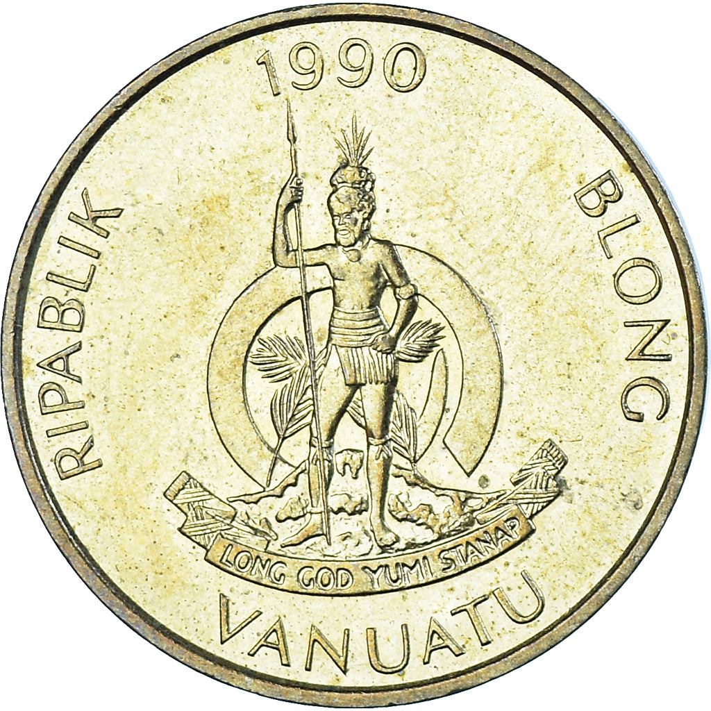 Coin, Vanuatu, 5 Vatu, 1990