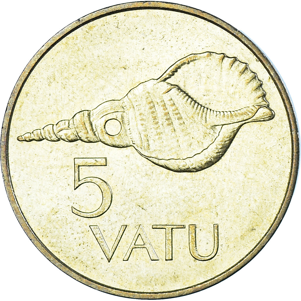 Coin, Vanuatu, 5 Vatu, 1990