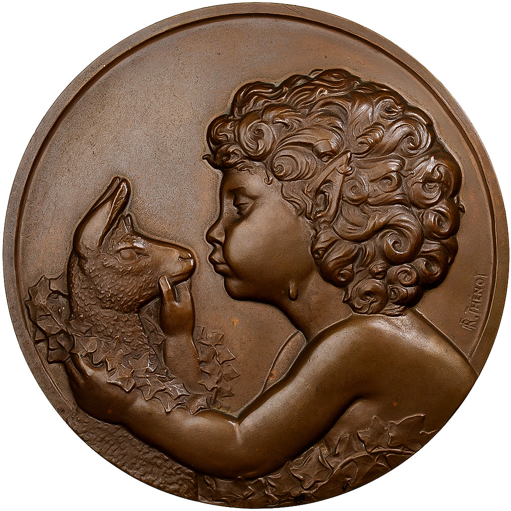 França, medalha, faune, 1976, Bronze, Thenot, AU(55-58)