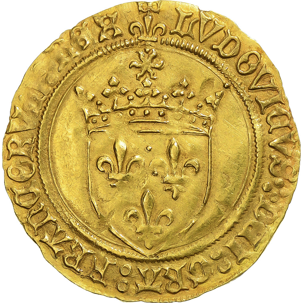 France, Louis XII, Écu d'or au soleil, 1498-1515, Montpellier, Gold, AU(50-53)