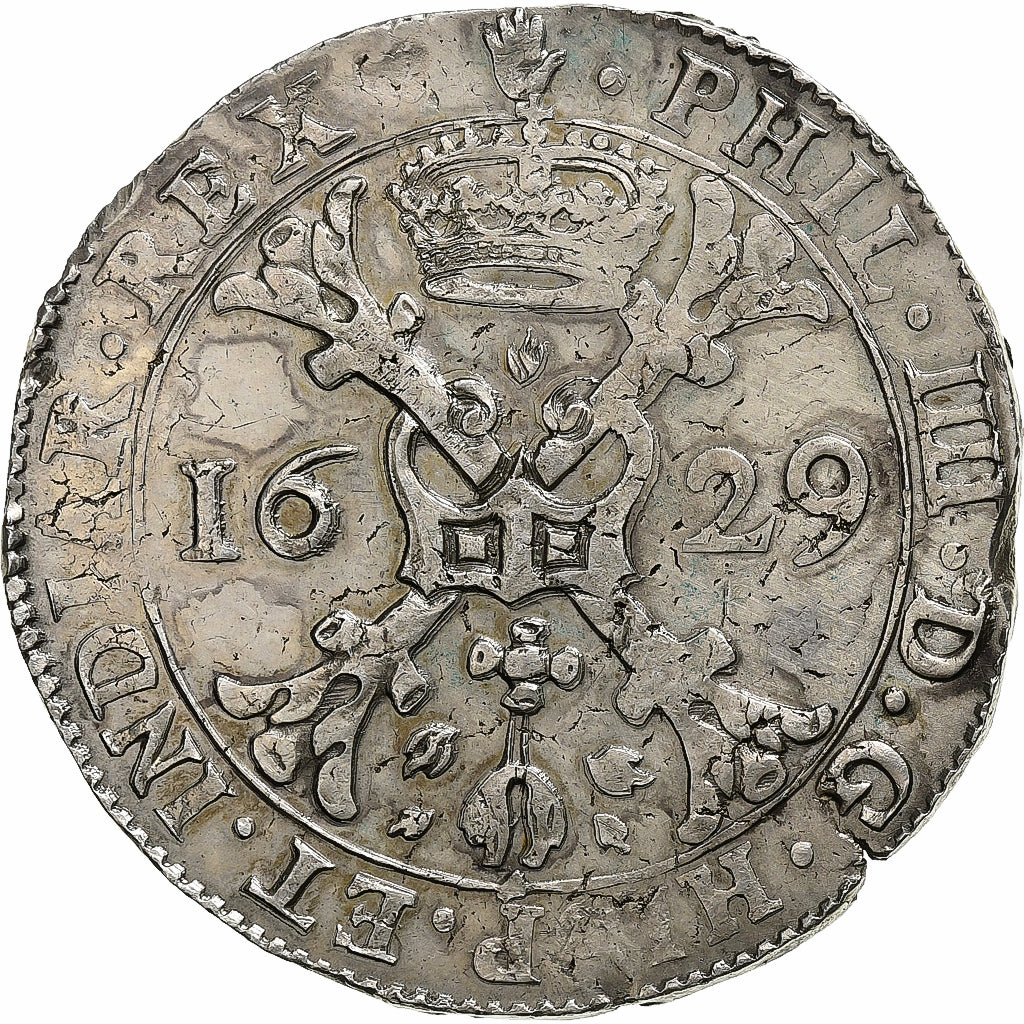 Duchy of Brabant, Philip IV, Patagon, 1629, Antwerp, Silver, AU(50-53)