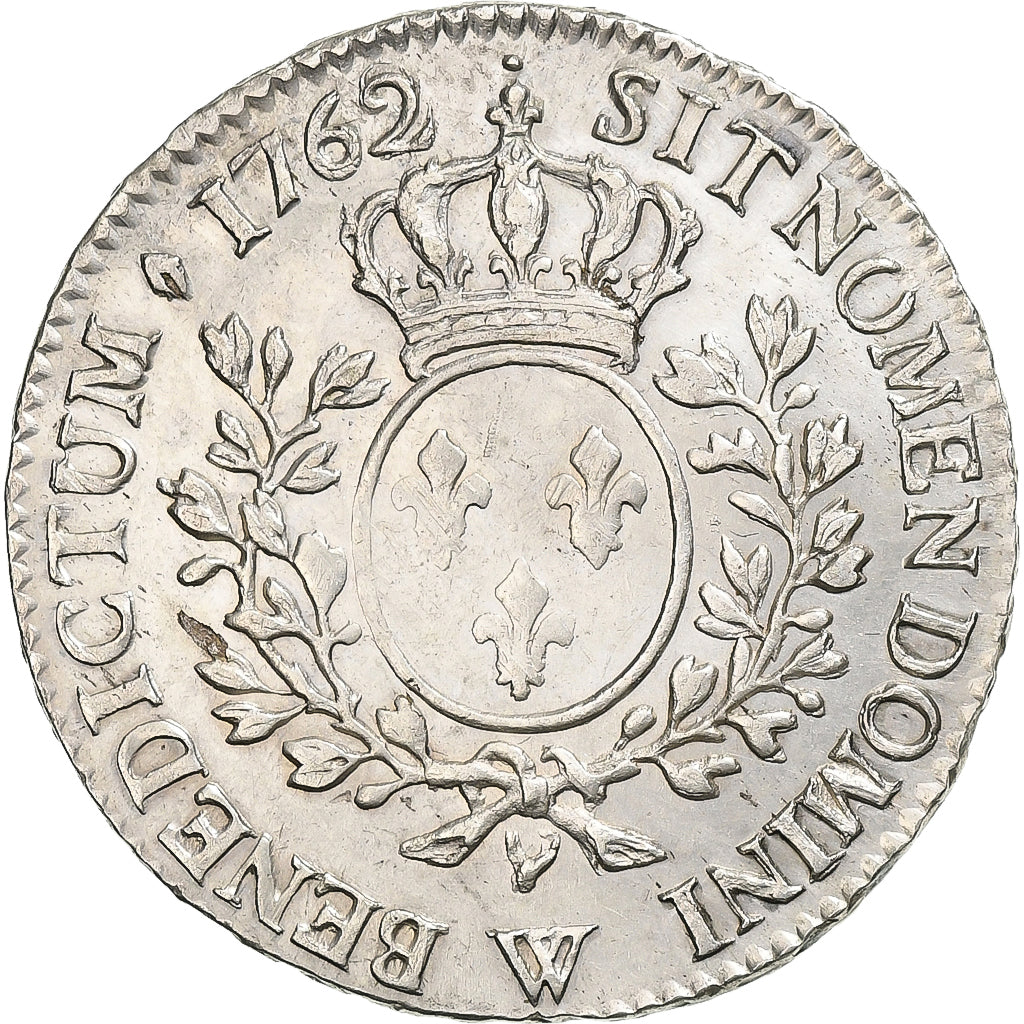 França, Louis XV, 1/2 Écu au bandeau, 1762, Lille, Prata, AU(55-58)