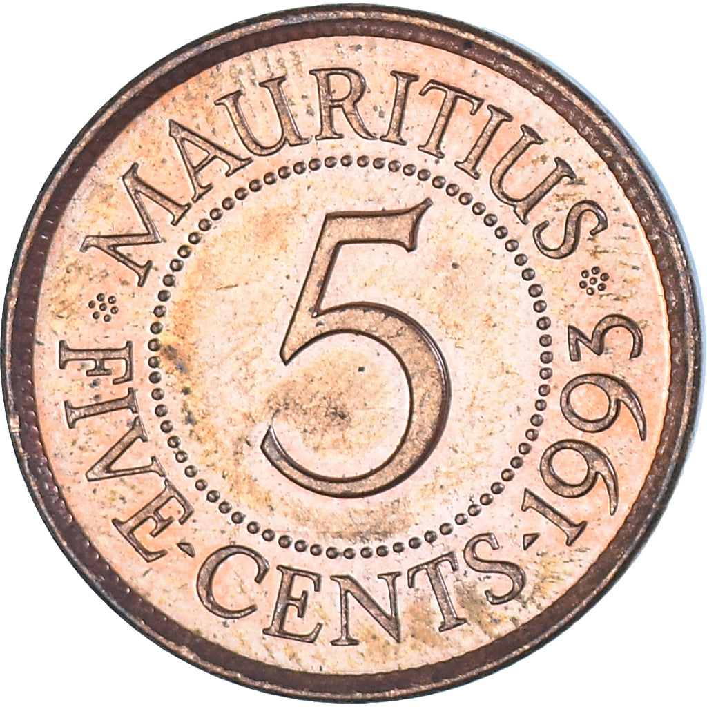 Moneta, Mauritius, 5 Cents, 1993