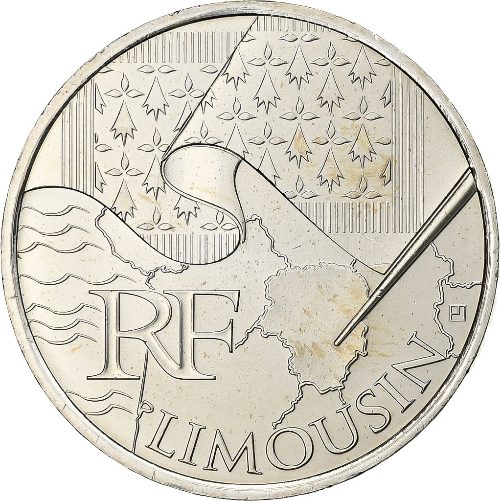 Francia, 10 Euro, Limousin, 2010, MDP, Argento, FDC