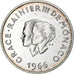 Monaco, Rainier III, 10 Francs, 10th Wedding Anniversary, 1966, MDP, Argento