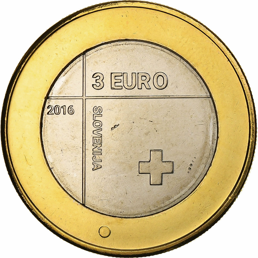 Slovenia, 3 Euro, Slovenian Red Cross, 2016, Rome, Bi-Metallic, MS(60-62)