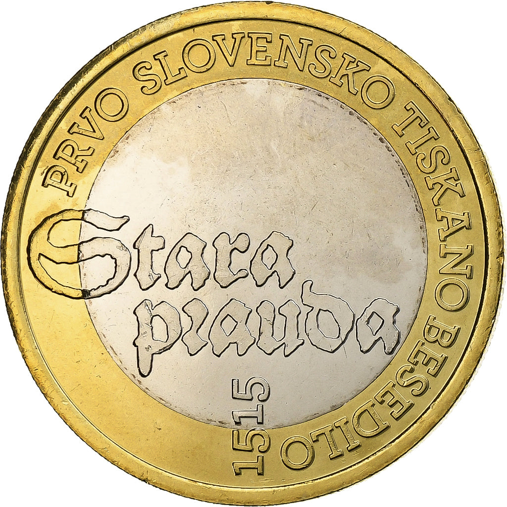 Slovenia, 3 Euro, Stara Prauda, 2015, Kremnica, Bi-Metallic, MS(60-62)