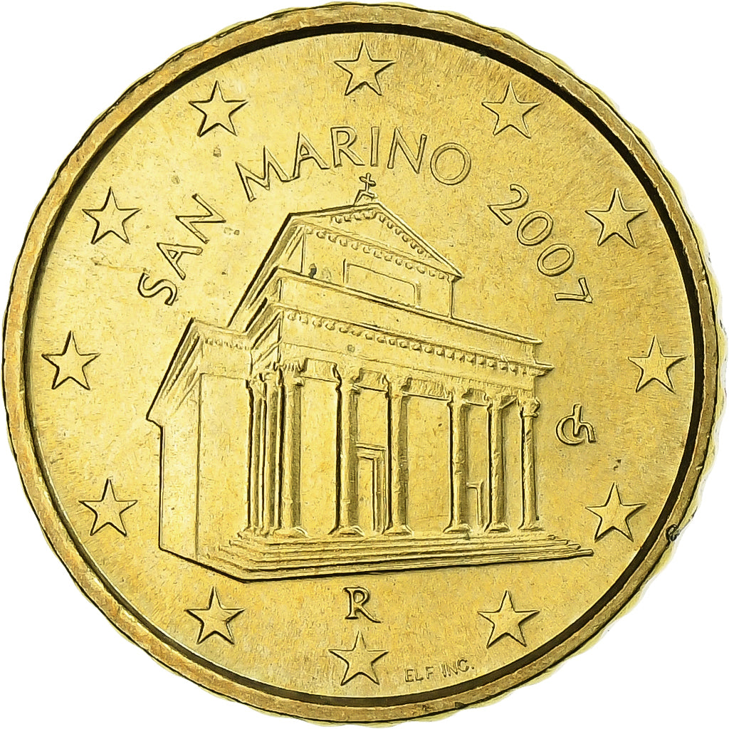 San Marino, 10 Centimes, 2007, Rome, Nordic gold, MS(63)