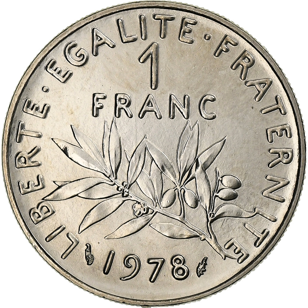 Francia, 1 Franc, Semeuse, 1978, MDP, série FDC, Nichel, FDC