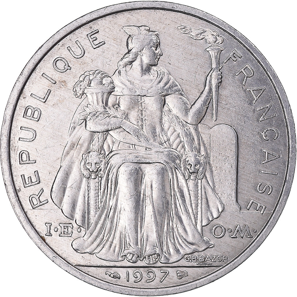 Moneta, Nowa Kaledonia, 5 Francs, 1997