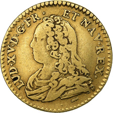 France, Louis XV, 1/2 Louis d'or aux lunettes, 1726, Lille, Gold, VF(20-25)