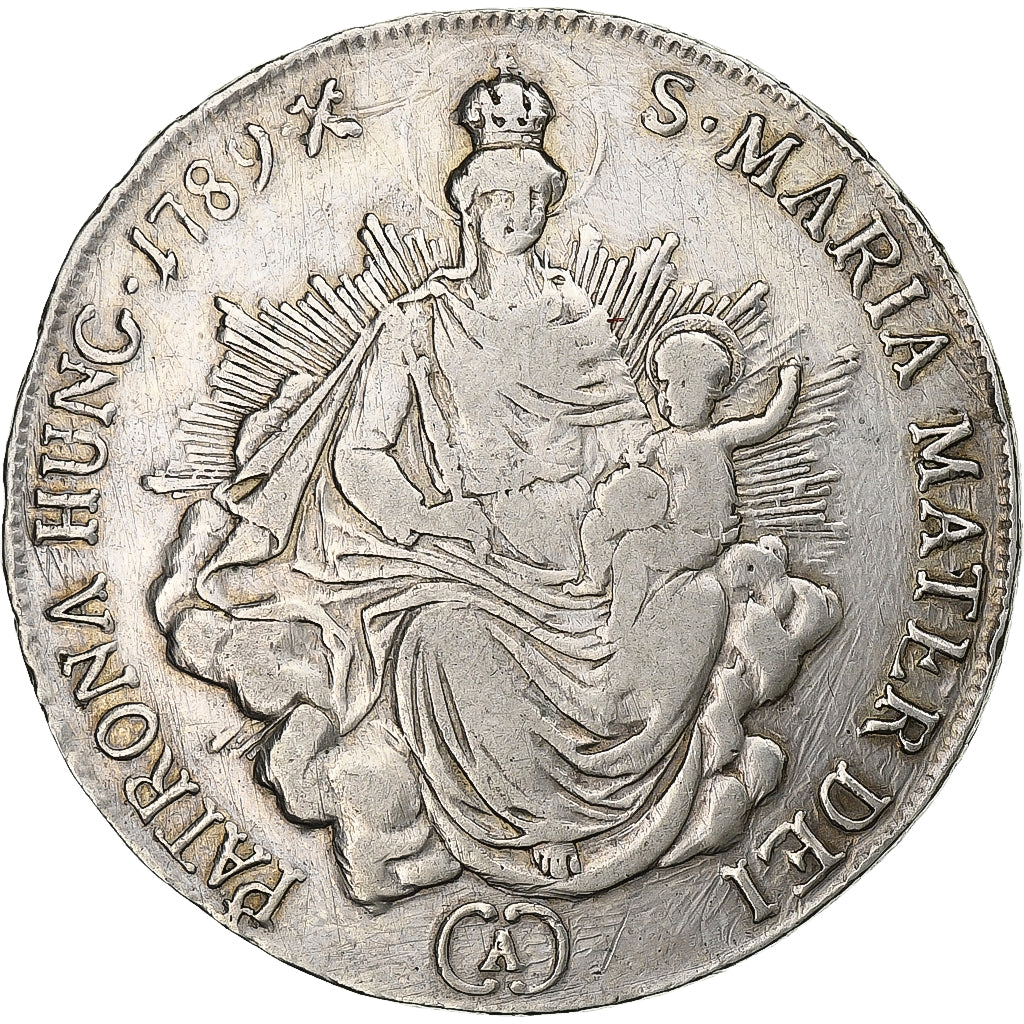 Hungary, Joseph II, 1/2 Thaler, 1789, Vienna, Silver, VF(20-25), KM:399