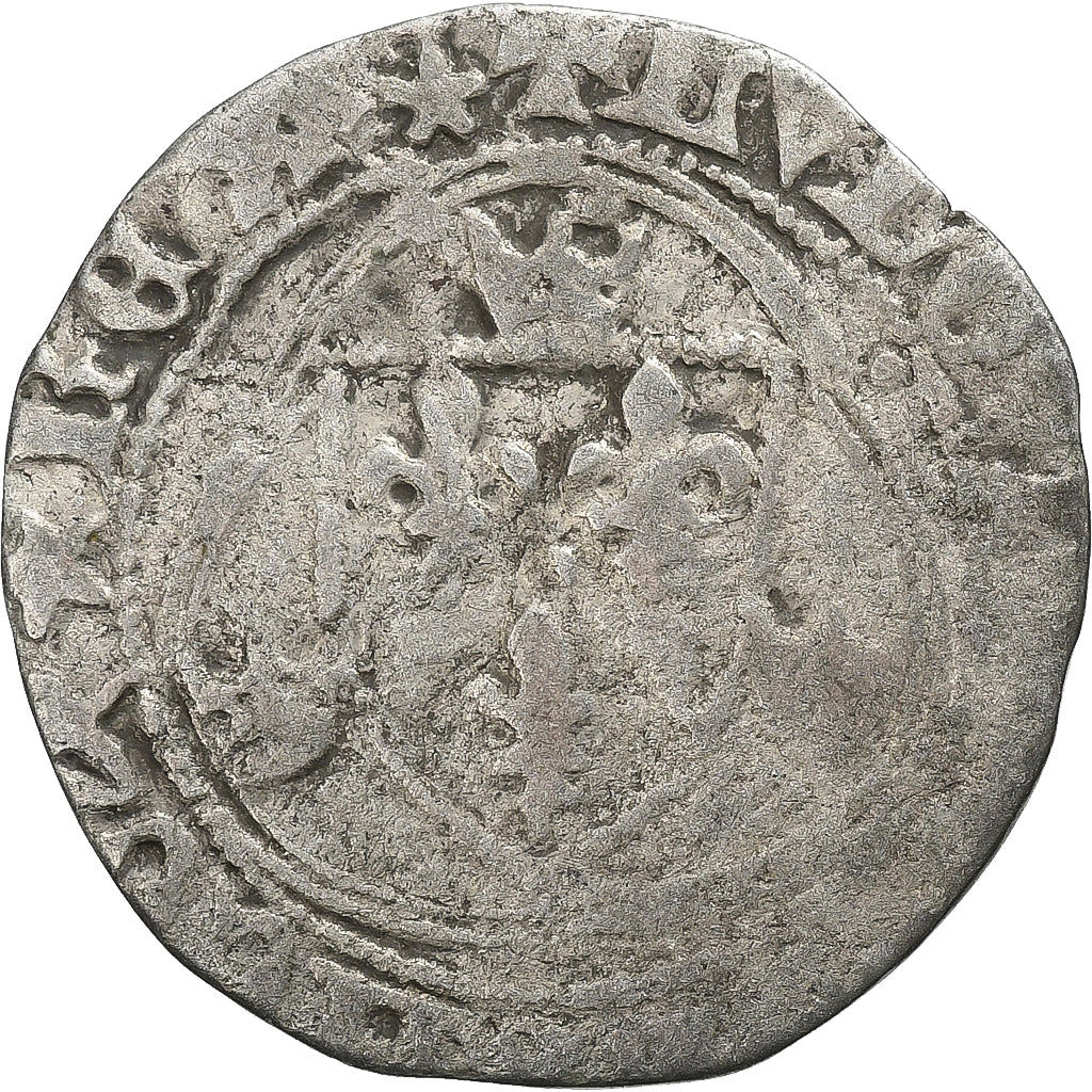 Francja, Louis XI, Blanc à la couronne, 1461-1483, Montpellier, Bilon