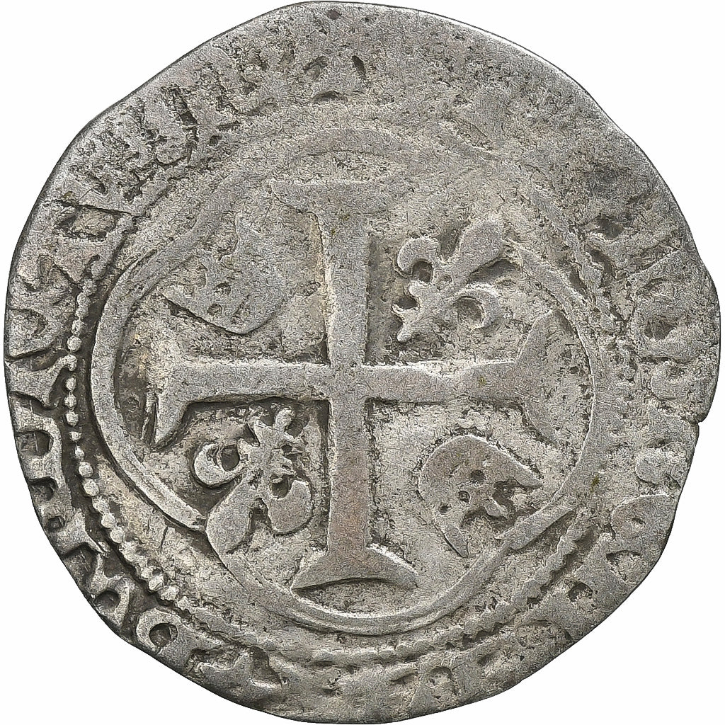 Francja, Louis XI, Blanc à la couronne, 1461-1483, Montpellier, Bilon