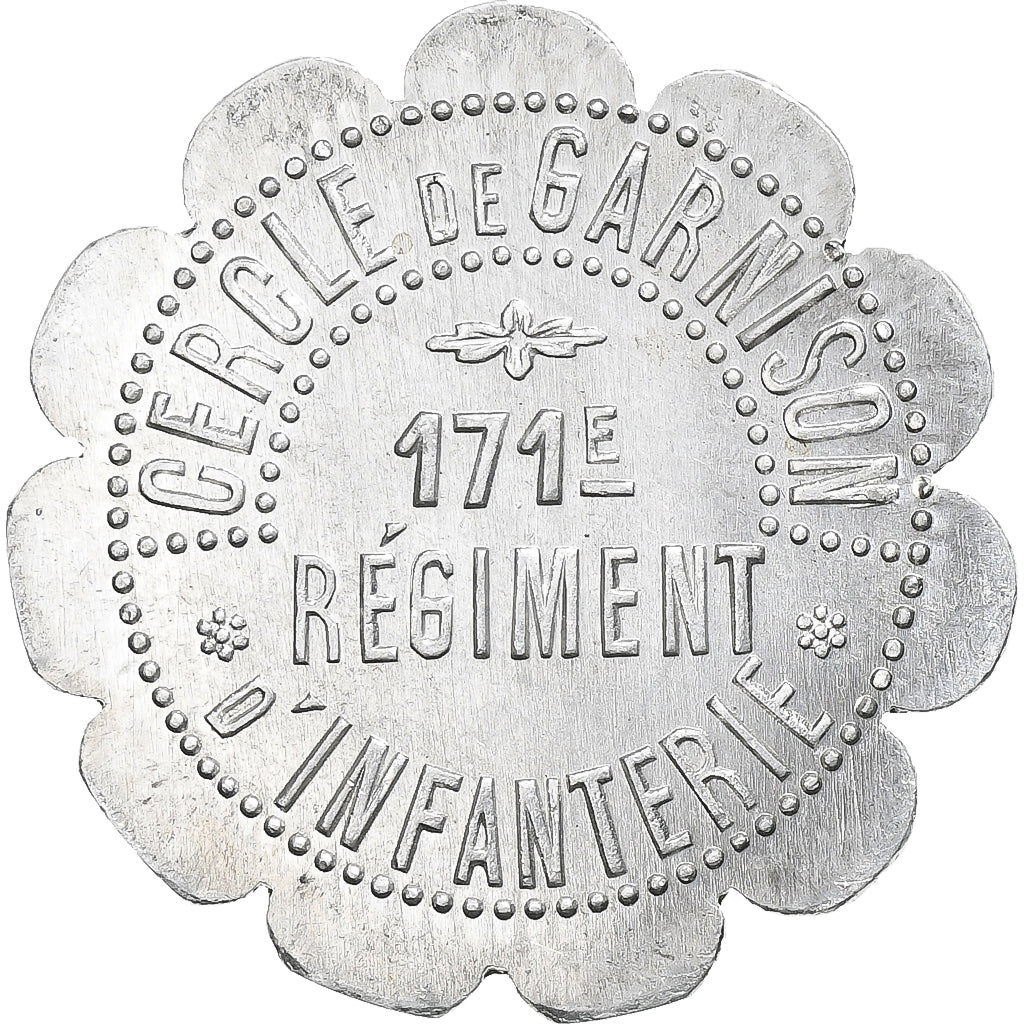 França, 171e Régiment d'Infanterie, 10 Centimes, AU(55-58), Alumínio