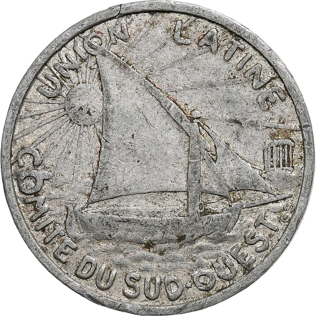 France, Toulouse, 10 Centimes, 1922, VF(30-35), Aluminium