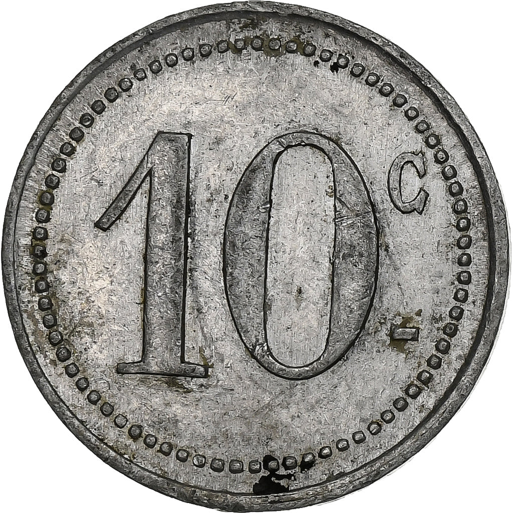Francja, Ville de Vanves, 10 Centimes, EF(40-45), Aluminium