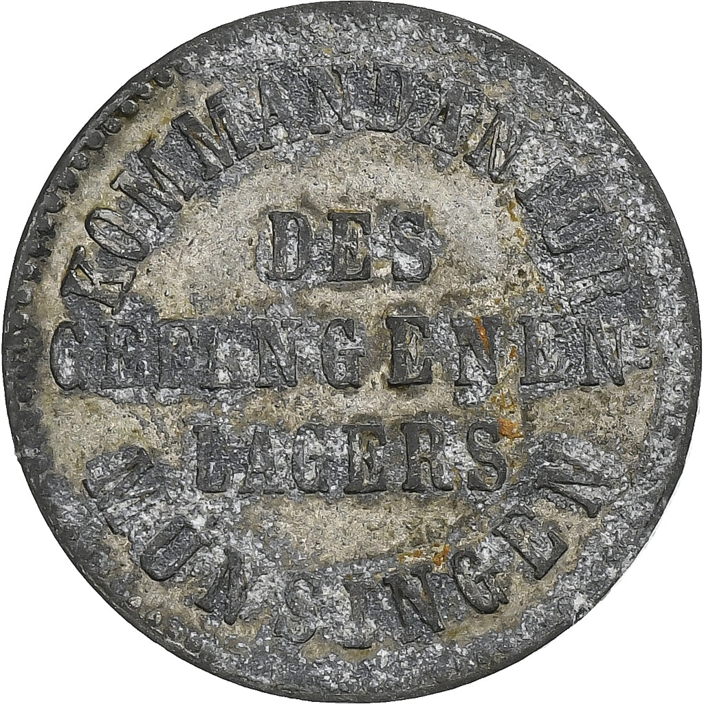 Alemania, City of Münsingen, 10 Pfennig, BC+, Nickel plated zinc