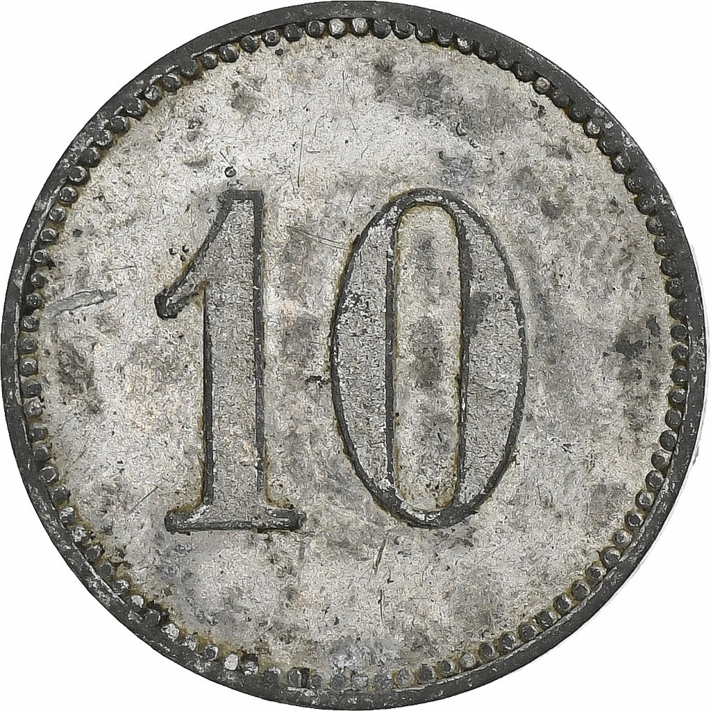 Alemania, City of Münsingen, 10 Pfennig, BC+, Nickel plated zinc
